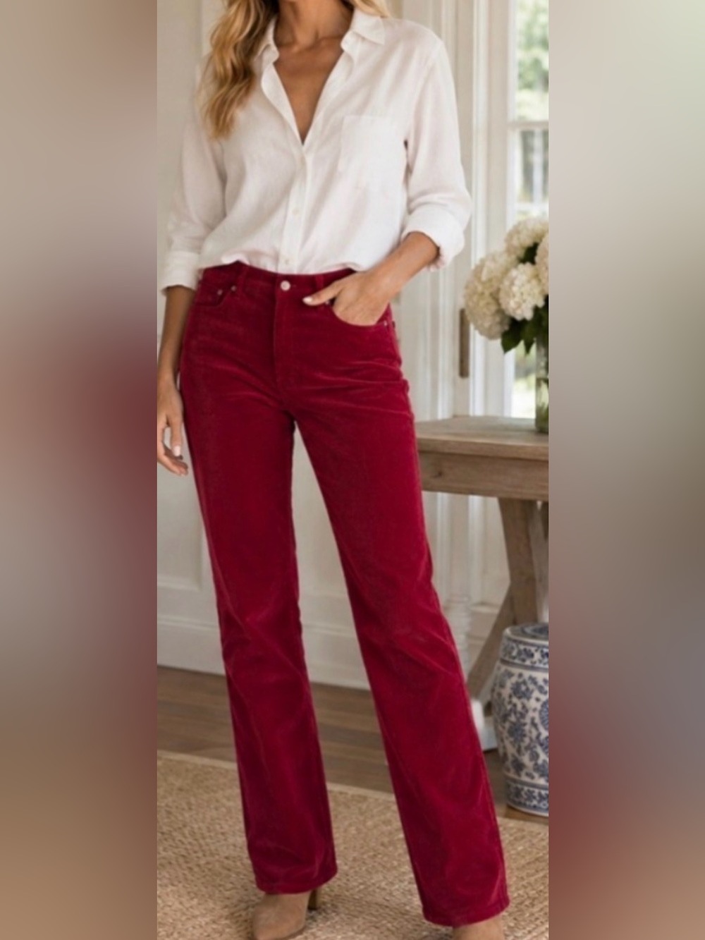 Lauren Jeans Co | Vintage straight leg thin wale corduroy jeans. Size 12 Timeles